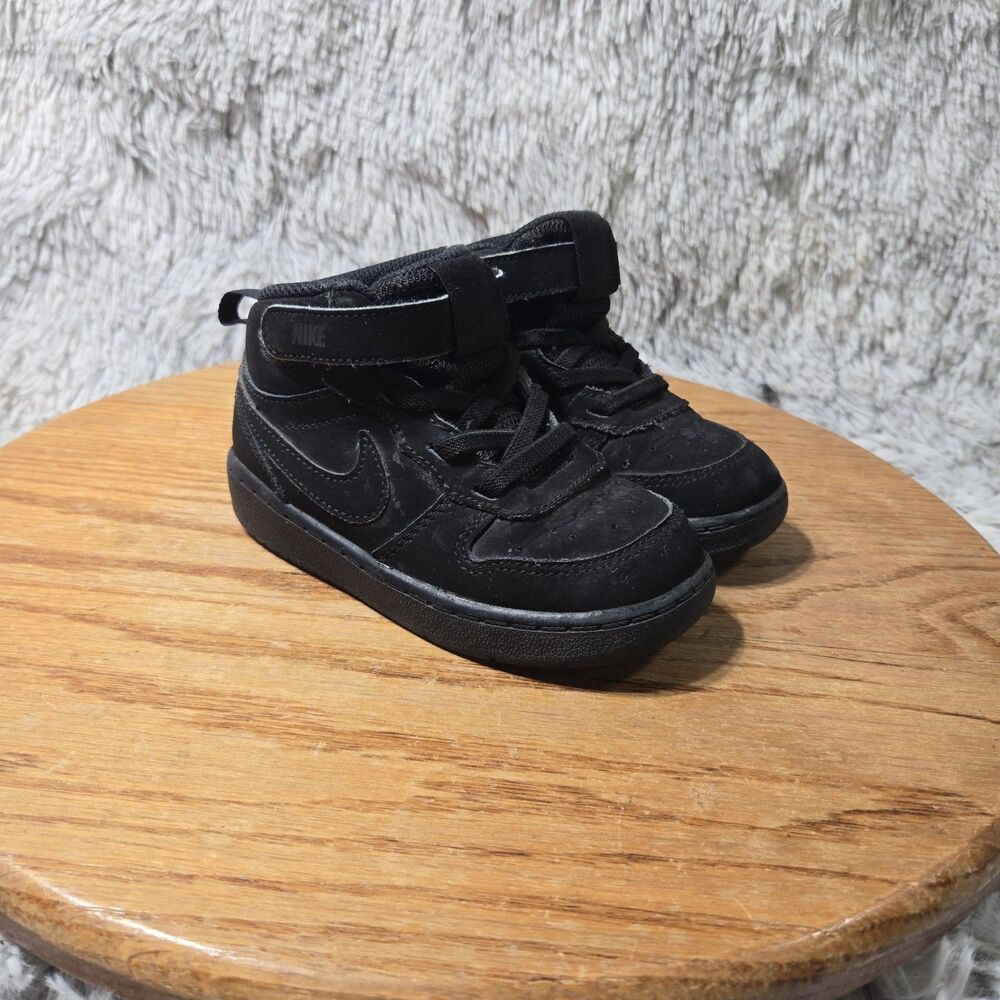 Nike Air Force 1 Shoes Sneakers Black Suede Kids Toddler Size 6C CW5869-001